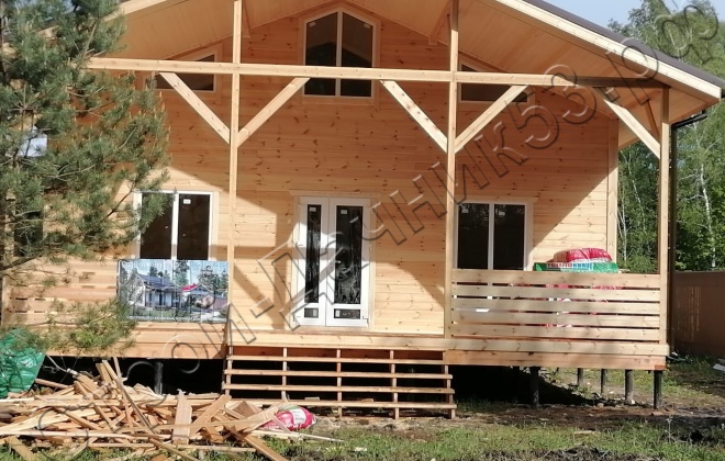 4 Каркасно-щитовой дом Д-40, 13х11м, 126  М², Тульская область, Заокский район, КП Романовский парк. (4)